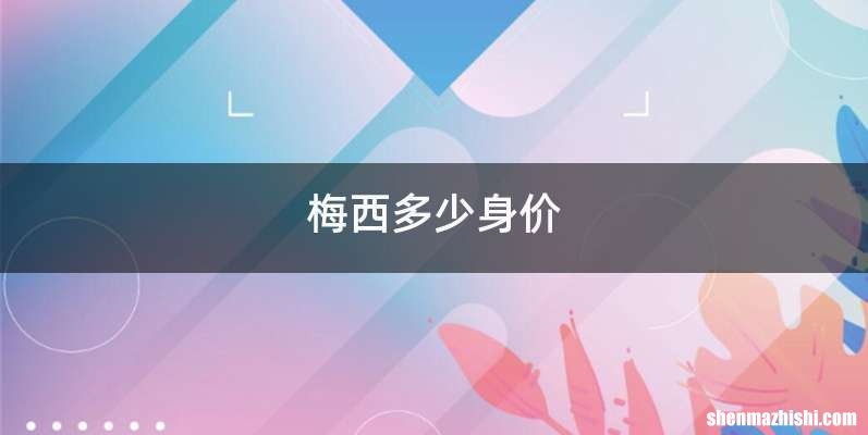 梅西多少身价
