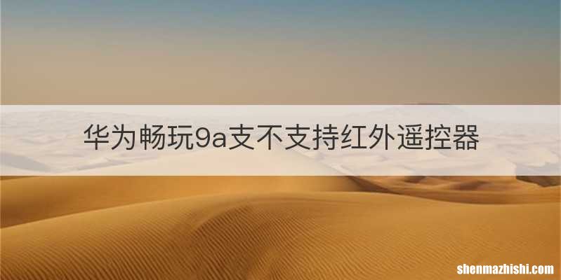 华为畅玩9a支不支持红外遥控器