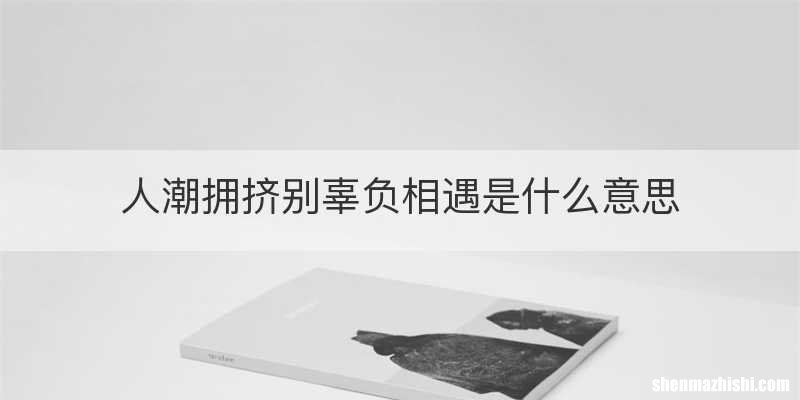 人潮拥挤别辜负相遇是什么意思