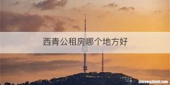 西青公租房哪个地方好