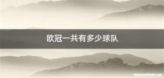 欧冠一共有多少球队