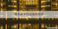 糙米新米好还是陈米好