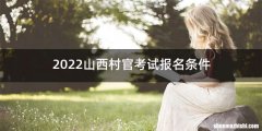 2022山西村官考试报名条件