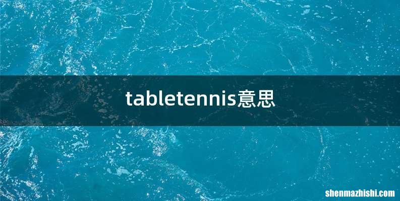 tabletennis意思