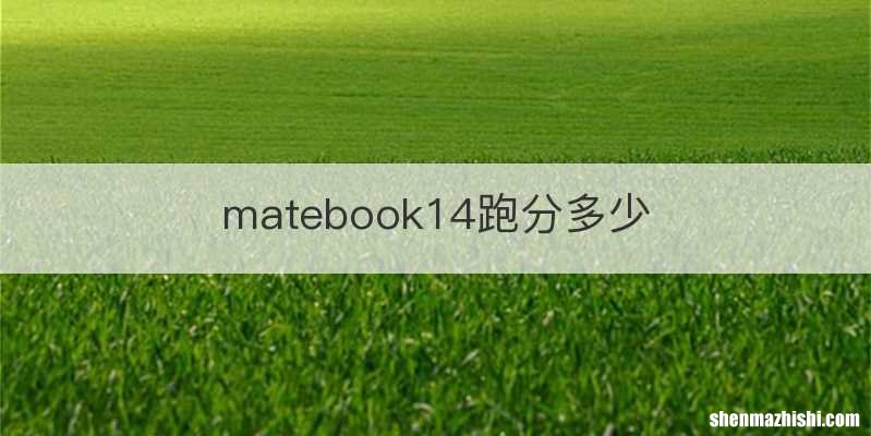 matebook14跑分多少
