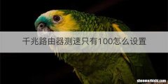 千兆路由器测速只有100怎么设置