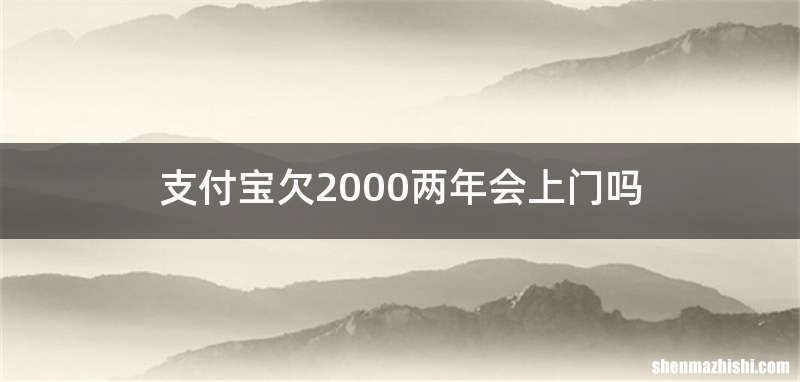 支付宝欠2000两年会上门吗