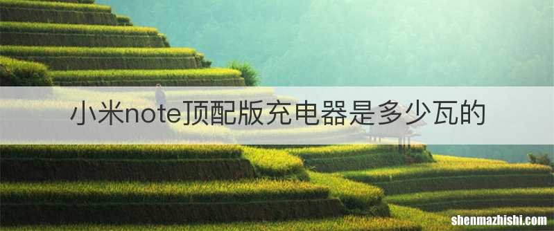 小米note顶配版充电器是多少瓦的