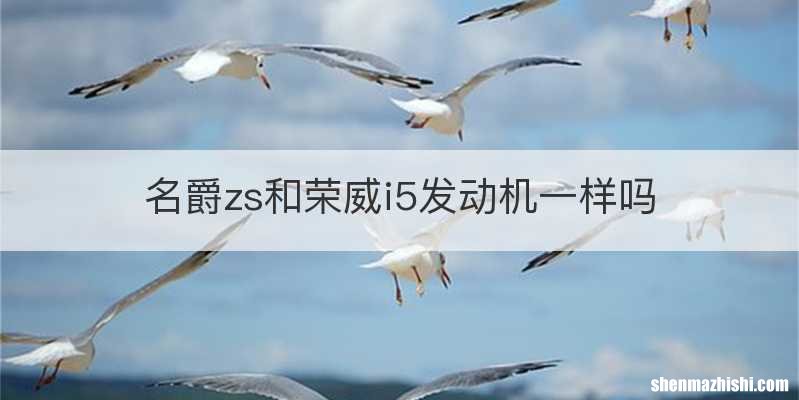 名爵zs和荣威i5发动机一样吗