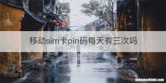移动sim卡pin码每天有三次吗