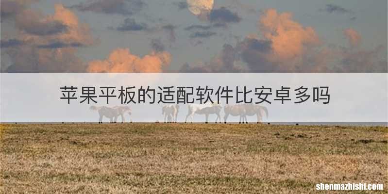 苹果平板的适配软件比安卓多吗