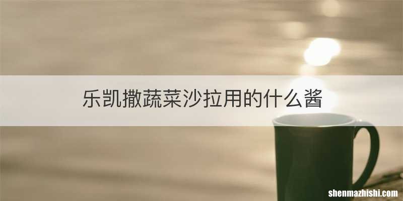乐凯撒蔬菜沙拉用的什么酱