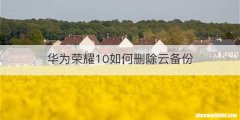华为荣耀10如何删除云备份