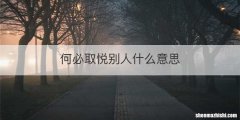 何必取悦别人什么意思