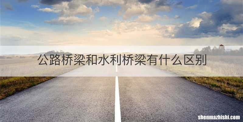 公路桥梁和水利桥梁有什么区别