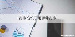 青椒馅饺子用哪种青椒