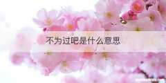 不为过吧是什么意思