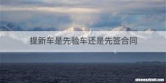 提新车是先验车还是先签合同