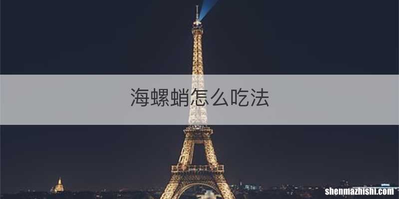 海螺蛸怎么吃法