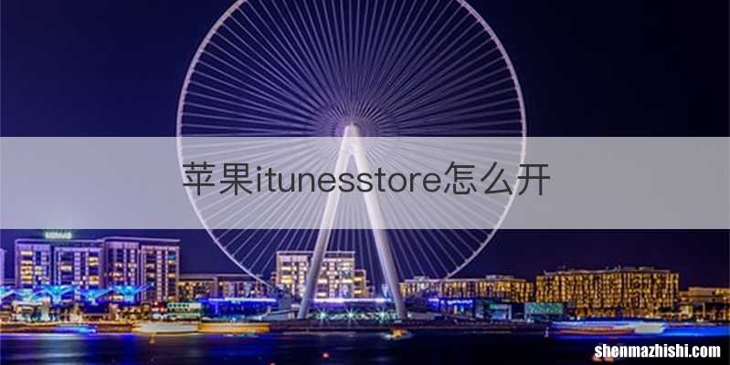 苹果itunesstore怎么开