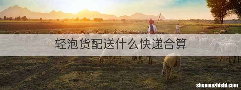 轻泡货配送什么快递合算