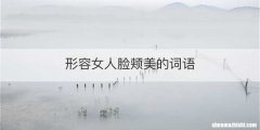 形容女人脸颊美的词语
