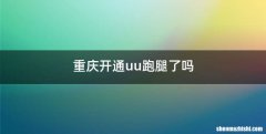 重庆开通uu跑腿了吗