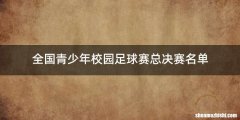 全国青少年校园足球赛总决赛名单