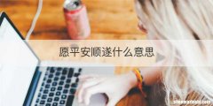 愿平安顺遂什么意思