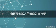 梅西那句骂人的话成为流行梗