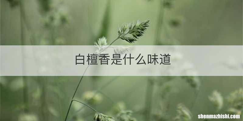 白檀香是什么味道