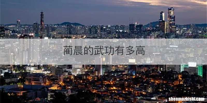 蔺晨的武功有多高