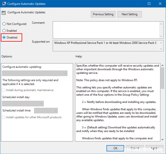 如何在Windows10/8/7中启用或禁用自动更新