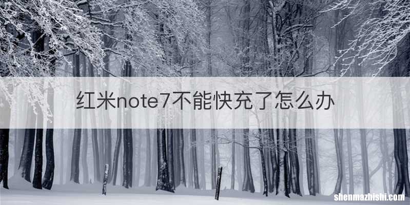 红米note7不能快充了怎么办
