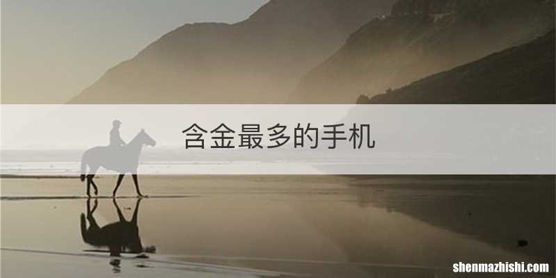 含金最多的手机