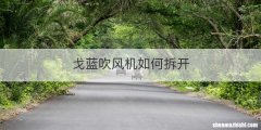 戈蓝吹风机如何拆开