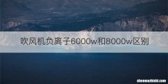 吹风机负离子6000w和8000w区别