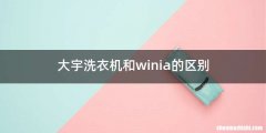 大宇洗衣机和winia的区别
