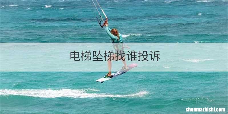 电梯坠梯找谁投诉