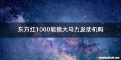 东方红1000能换大马力发动机吗
