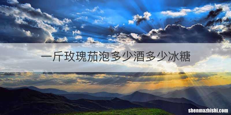 一斤玫瑰茄泡多少酒多少冰糖
