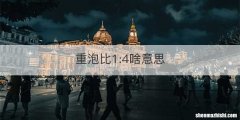 重泡比1:4啥意思