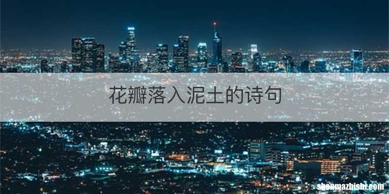 花瓣落入泥土的诗句