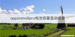 opporeno6pro电池容量显示设置