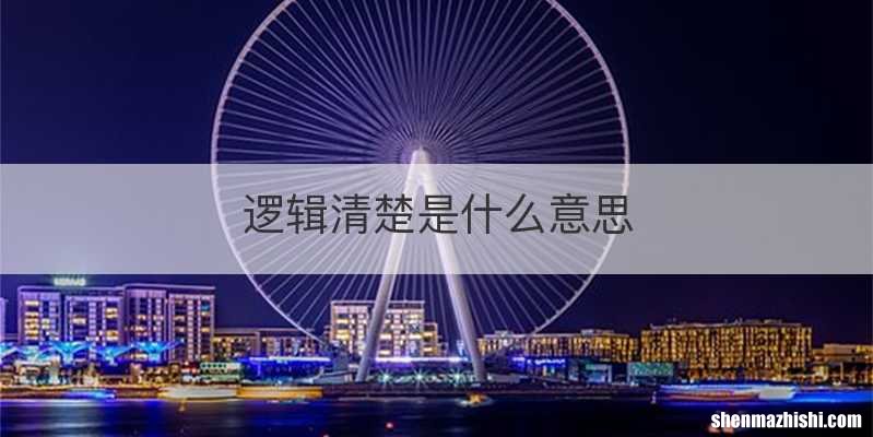 逻辑清楚是什么意思