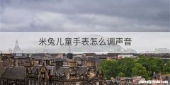 米兔儿童手表怎么调声音