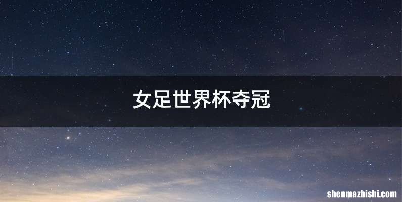女足世界杯夺冠
