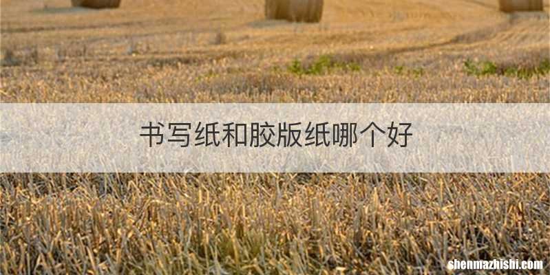 书写纸和胶版纸哪个好