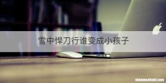 雪中悍刀行谁变成小孩子