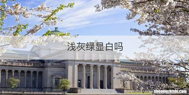 浅灰绿显白吗